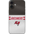 NFL Tampa Bay Buccaneers White Striped iPhone 16 Plus Skin